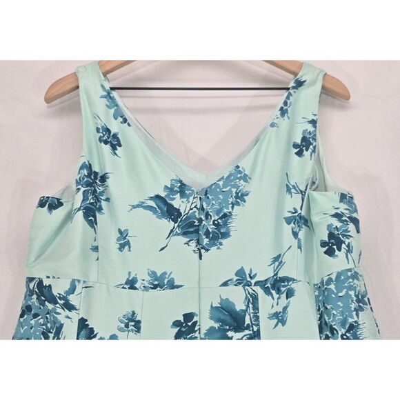 Ann Taylor Womens Silk Dress Empire Waist Babydoll Floral Blue Fairy Y2K Size 10 - Picture 8 of 16